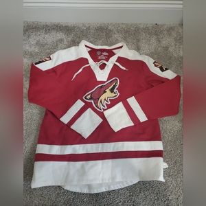 Arizona Coyotes Jersey Style Sweatshirt Womens L Large Red Cotton Blend Majestic